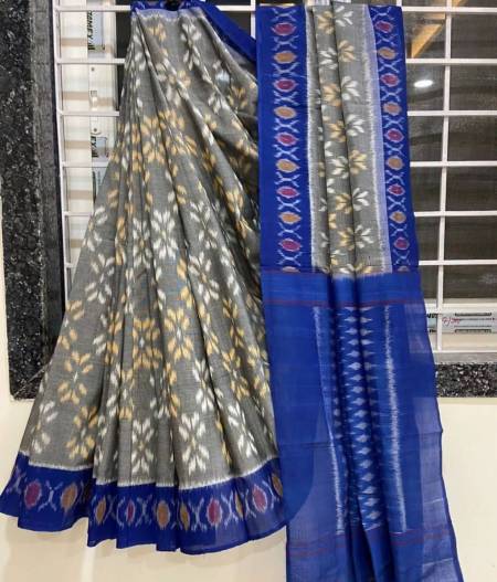 MG 263 Plain Linen Printed Daily Wear Sarees Catalog